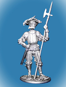 Картинка 009. Оловянный солдатик Ландскнехт. Германия, 1520 год  от магазина Масштаб