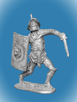 Картинка 079. Оловянный солдатик Римский гладиатор Самнит, 54мм  от магазина Масштаб