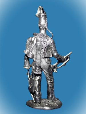 Картинка 088. Оловянный солдатик Трубач гусарского полка. Италия, 1848 г., 54мм  от магазина Масштаб