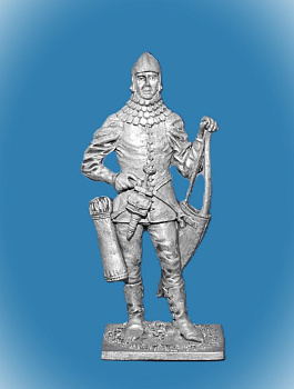 Картинка 020. Оловянный солдатик Богемский лучник, 2-я пол. 14 века, 54 мм  от магазина Масштаб