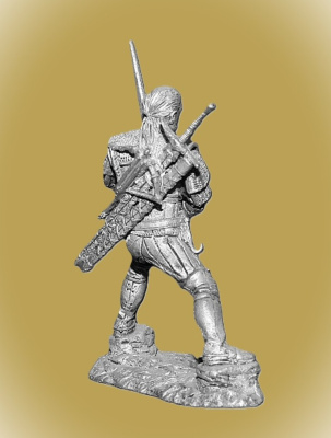 Картинка H&L02 Оловянный солдатик Ведьмак (серия фентези), 54 мм.  от магазина Масштаб