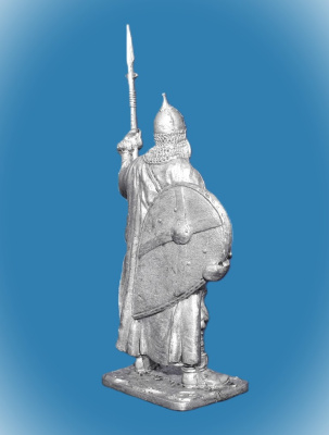 Картинка 357 Оловянный солдатик Пеший ратник. Русь, 11-14вв., 54 мм  от магазина Масштаб