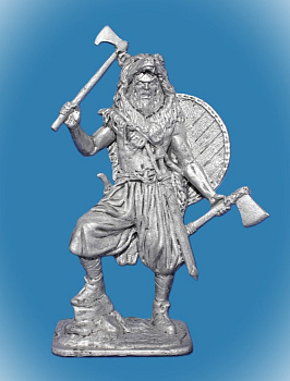 Картинка 308. Оловянный солдатик Варяжский воин-берсерк, 54 мм  от магазина Масштаб