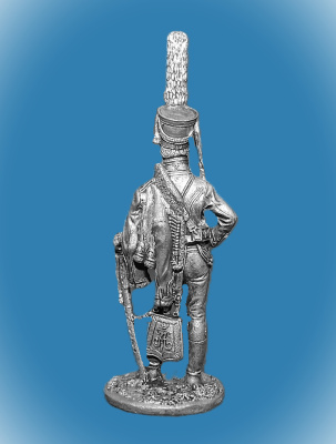 Картинка 025. Оловянный солдатик Обер-офицер гусарского полка. Россия, 1809-11 гг., 54мм  от магазина Масштаб