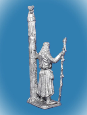 Картинка 303. Оловянный солдатик Волхв-древнеславянский языческий жрец и чародей, 9-11 вв, 54 мм  от магазина Масштаб