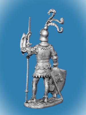 Картинка 094. Оловянный солдатик Европейский рыцарь, 15 век, 54мм  от магазина Масштаб