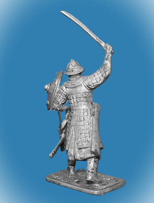 Картинка Horde-04 Оловянный солдатик Монгольский воин с саблей, 13 век, 54 мм.  от магазина Масштаб