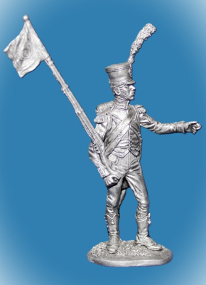 Картинка 042. Оловянный солдатик Сержант волтежеров легкой пехоты,Франция 1809-13г., 54мм  от магазина Масштаб