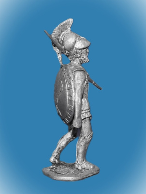 Картинка 086. Оловянный солдатик Греческий гоплит 4в до н.э., 54мм  от магазина Масштаб