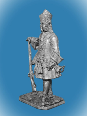 Картинка 270. Оловянный солдатик Петровский офицер, 1710 г., 54 мм  от магазина Масштаб