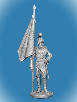 Картинка NAP-063 Оловянный солдатик Знаменосец 4-го пех.Плк. фон Франкемона Вюртемберг 1811-12, 54 мм  от магазина Масштаб