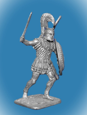 Картинка 213. Оловянный солдатик Греческий гоплит, 480 год до н.э., 54мм  от магазина Масштаб