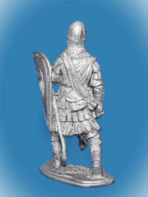 Картинка 104. Оловянный солдатик Ратник новгородского ополчения, 2-я пол. 14 в., 54мм  от магазина Масштаб