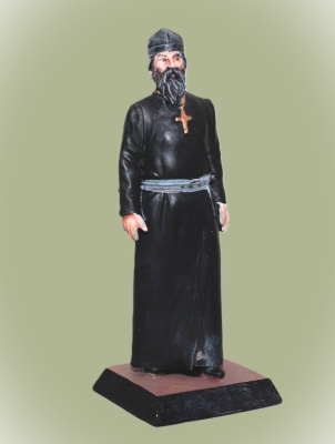Картинка MMW0043clr Оловянная окрашен. миниатюра Монах Чернец, Русь, 13в, 54 мм  от магазина Масштаб