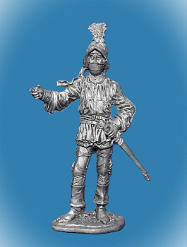 Картинка 068. Оловянный солдатик Офицер швейцарской пехоты, 1450-85 гг., 54мм  от магазина Масштаб