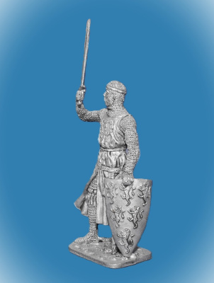 Картинка 137. Оловянный солдатик Вильям Лонгспи, граф Солсбери. Англия, нач. 13 в., 54мм  от магазина Масштаб
