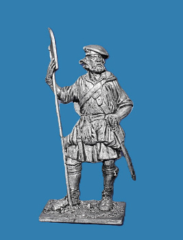Картинка 014. Оловянный солдатик Шотландский воин, конец 17-нач.18 вв.  от магазина Масштаб