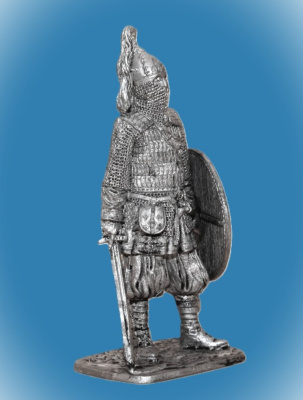 Картинка 276. Оловянный солдатик Воин княжеской дружины. Русь, 10 в., 54 мм  от магазина Масштаб