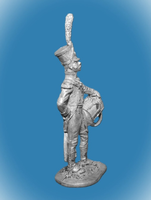 Картинка 051. Оловянный солдатик Барабанщик карабинеров легкой пехоты, Франция 1809-1814г, 54мм  от магазина Масштаб