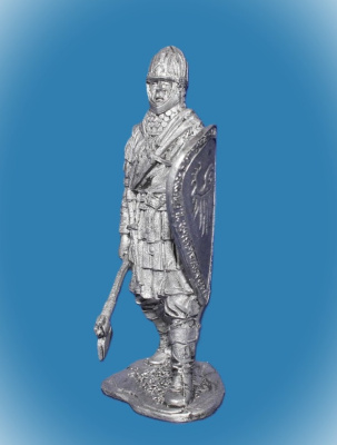 Картинка 104. Оловянный солдатик Ратник новгородского ополчения, 2-я пол. 14 в., 54мм  от магазина Масштаб