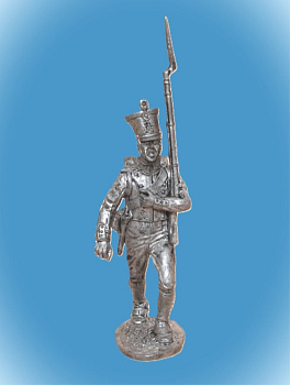 Картинка 061. Оловянный солдатик Фузелер линейной пехоты Франция 1812-15гг, 54мм  от магазина Масштаб