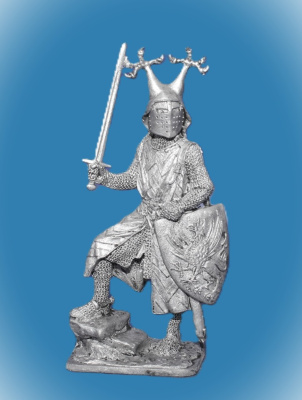 Картинка 315. Оловянный солдатик Генрих фон Фрауберг, 13 век, 54 мм  от магазина Масштаб