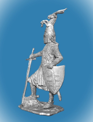 Картинка 223. Оловянный солдатик Германский рыцарь, 2-я пол. 13 в, 54мм  от магазина Масштаб