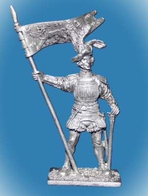 Картинка 012. Оловянный солдатик Капитан армии Генриха VIII. Англия, 1513 год  от магазина Масштаб