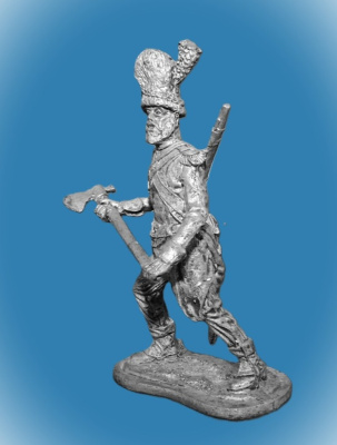 Картинка 047. Оловянный солдатик Сапер линейной пехоты Франция1804-14гг, 54мм  от магазина Масштаб