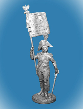 Картинка NAP-028 Оловянный солдатик Офицер-орлоносец 6-го пехотного полка Польша 1810-14 гг., 54мм  от магазина Масштаб