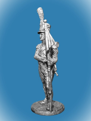 Картинка NAP-082 Сержант карабинеров 8-го лёгкого полка с ротным фаньоном. Франция, 1809-12 гг.  54 мм  от магазина Масштаб