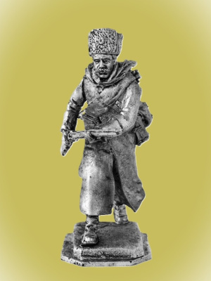 Картинка P-074 Рядовой РИА в шинели 1915 г., 54 мм, металл  от магазина Масштаб