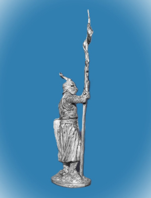 Картинка 112. Оловянный солдатик Западноевропейский рыцарь, конец 12–нач.13 в, 54мм  от магазина Масштаб