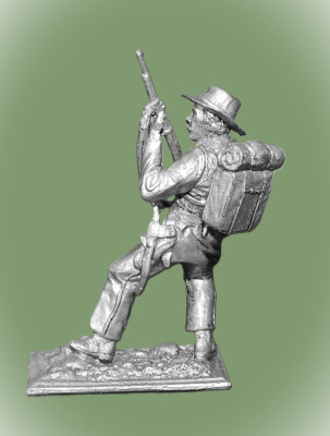 Картинка CW-007 Оловянная миниатюра Пехотинец армии США, 1861 – 65 гг., 54 мм  от магазина Масштаб