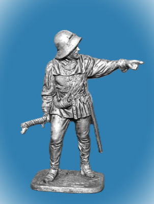 Картинка 268. Оловянный солдатик Артиллерист. Западная Европа, 15 век, 54 мм  от магазина Масштаб