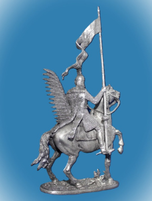 Картинка 182. Оловянный солдатик Польский гусар Придворной хоругви, 1605 г, 54мм  от магазина Масштаб