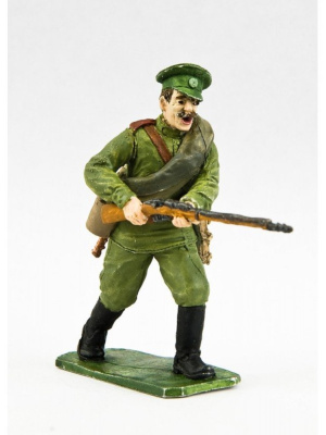 Картинка P-038 Рядовой Русской Армии, 1914-1918, 54 мм, металл  от магазина Масштаб