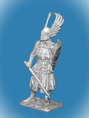 Картинка 311.Оловянный солдатик Вальтер фон Метце. Германия, 13 век, 54 мм  от магазина Масштаб