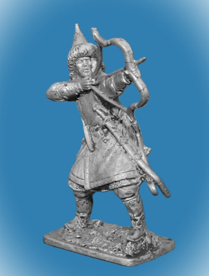 Картинка Horde-02 Оловянный солдатик Монгольский лучник, 13 век, 54 мм.  от магазина Масштаб
