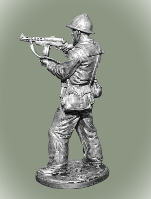 Картинка WWII-086 Оловянная фигура Краснофлотец-автоматчик, Ленинрадский фронт, 1941г. СССР,  54мм  от магазина Масштаб
