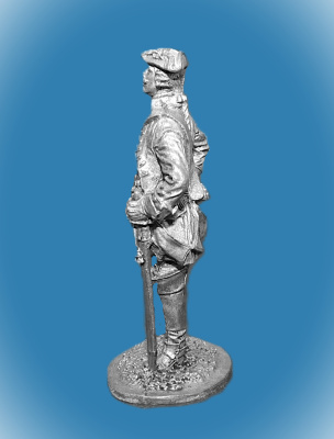 Картинка 028. Оловянный солдатик Рядовой кирасирского полка, 1732-42, 54мм  от магазина Масштаб