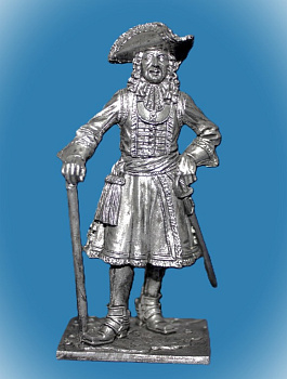 Картинка 240. Оловянный солдатик Штаб офицер преображенского полка, 1698-1700. Россия, 54мм  от магазина Масштаб