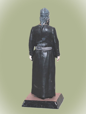 Картинка MMW0043clr Оловянная окрашен. миниатюра Монах Чернец, Русь, 13в, 54 мм  от магазина Масштаб