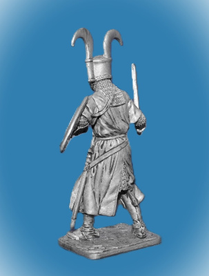 Картинка 327. Оловянный солдатик Генрих фон Теттинген, 13 век, 54 мм  от магазина Масштаб