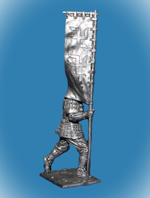 Картинка 227. Оловянный солдатик Асигару-знаменосец, конец 16 – нач. 17 вв., 54мм  от магазина Масштаб