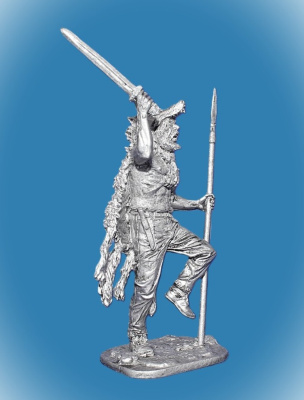 Картинка 218. Оловянный солдатик Берсерк, 9-10 в, 54мм  от магазина Масштаб