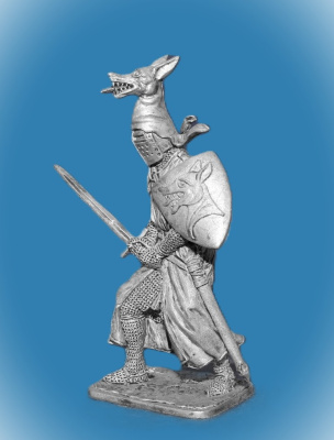 Картинка 323. Оловянный солдатик Дитмар дер Сетцер. Германия, 13 век, 54 мм  от магазина Масштаб