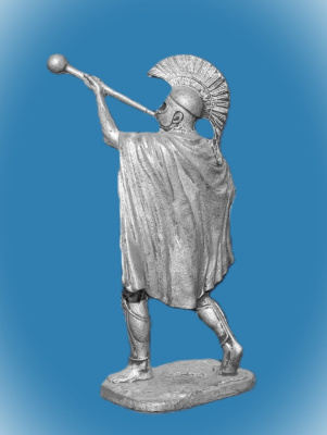 Картинка 207. Оловянный солдатик Греческий трубач, 5 век до н.э., 54мм  от магазина Масштаб