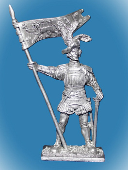 Картинка 012. Оловянный солдатик Капитан армии Генриха VIII. Англия, 1513 год  от магазина Масштаб