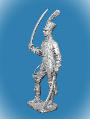 Картинка 113. Оловянный солдатик Трубач 5-го гусарского полка. Франция,1812 г., 54мм  от магазина Масштаб